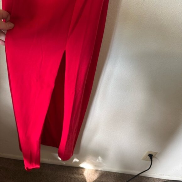 Lulus | Extravagant Persona Red Strapless Cutout Column Maxi Dress - Picture 4 of 8